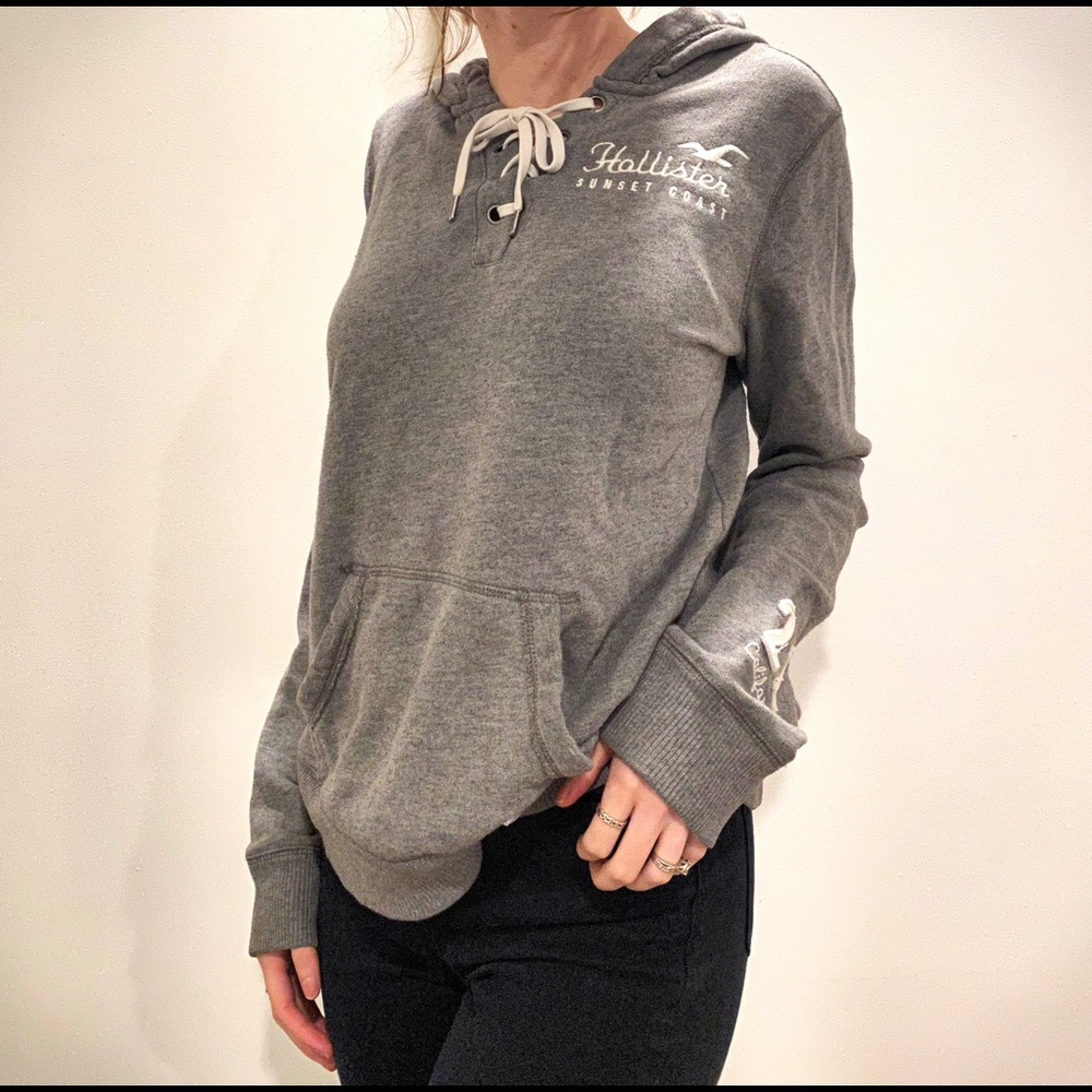 Grey hollister hoodie